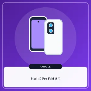 Smartphone pliant Google Pixel 10 Pro Fold ouvert avec écran 8 pouces et barre photo arrière