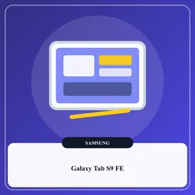 Tablette Samsung Galaxy Tab S9 FE grise accompagnée de son stylet S Pen